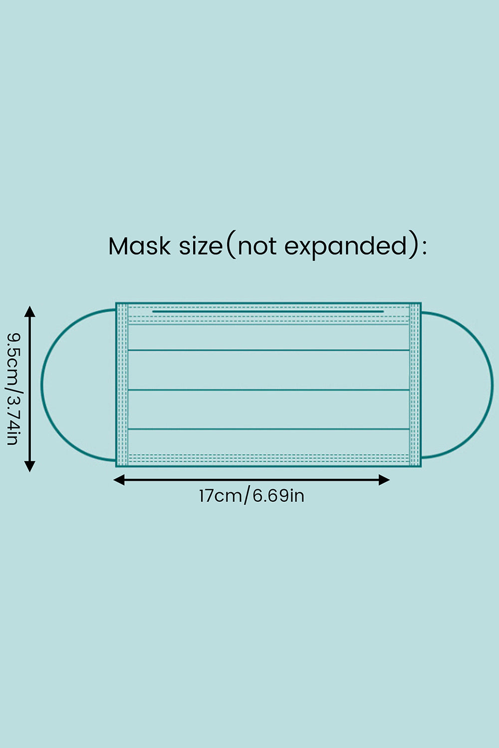 100 Pcs Disposable Face Masks with Elastic Ear Loop 3 Ply for Blocking Dust Air Pollution Protection