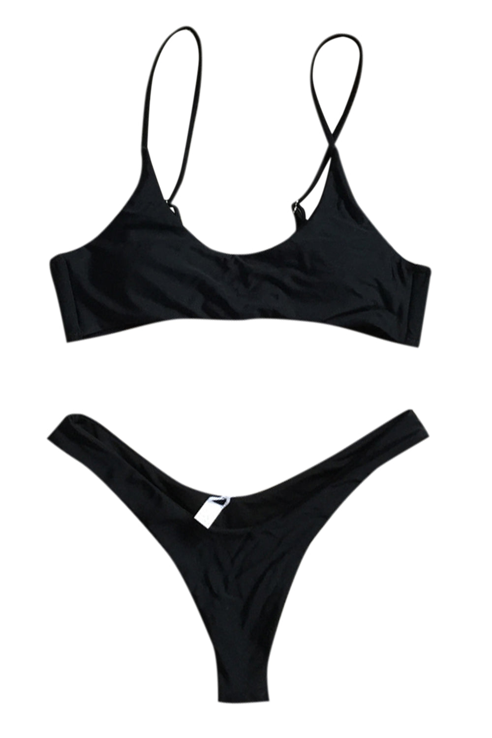 Iyasson Sexy Solid-color With High Leg Cut Bikini Sets