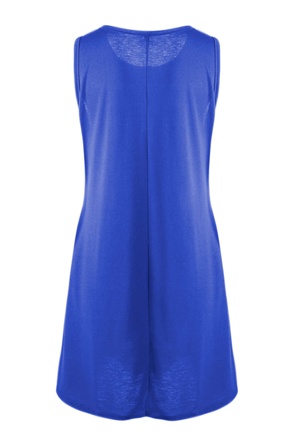 Iyasson Solid Color Tank Dress with Gathered Hem