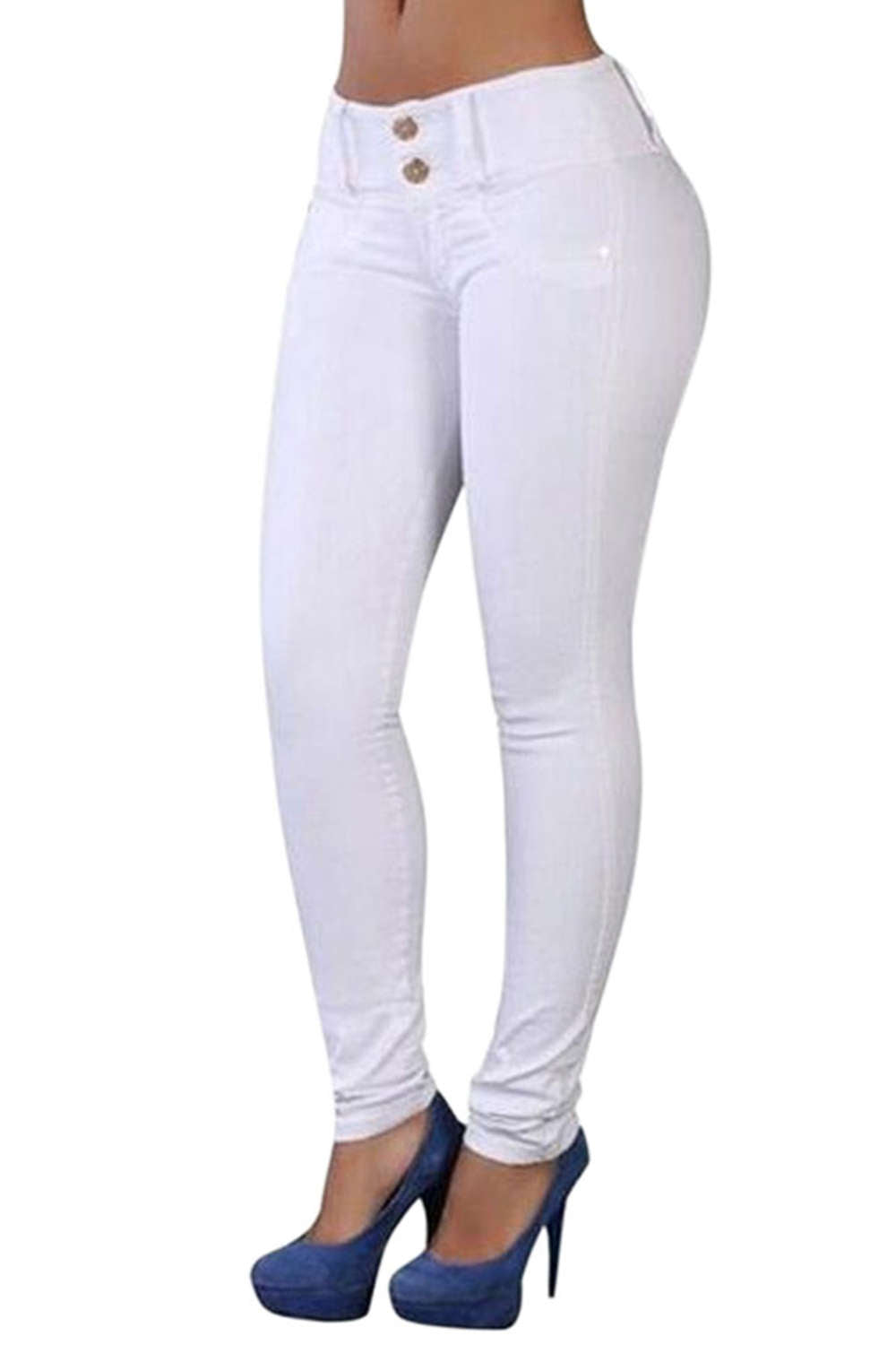 Iyasson Women Stretch Cotton Butt Lift Skinny Leg Pants