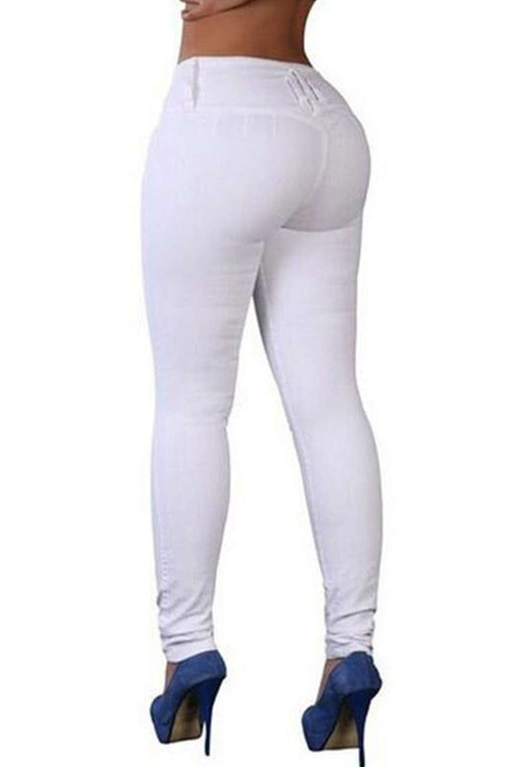 Iyasson Women Stretch Cotton Butt Lift Skinny Leg Pants