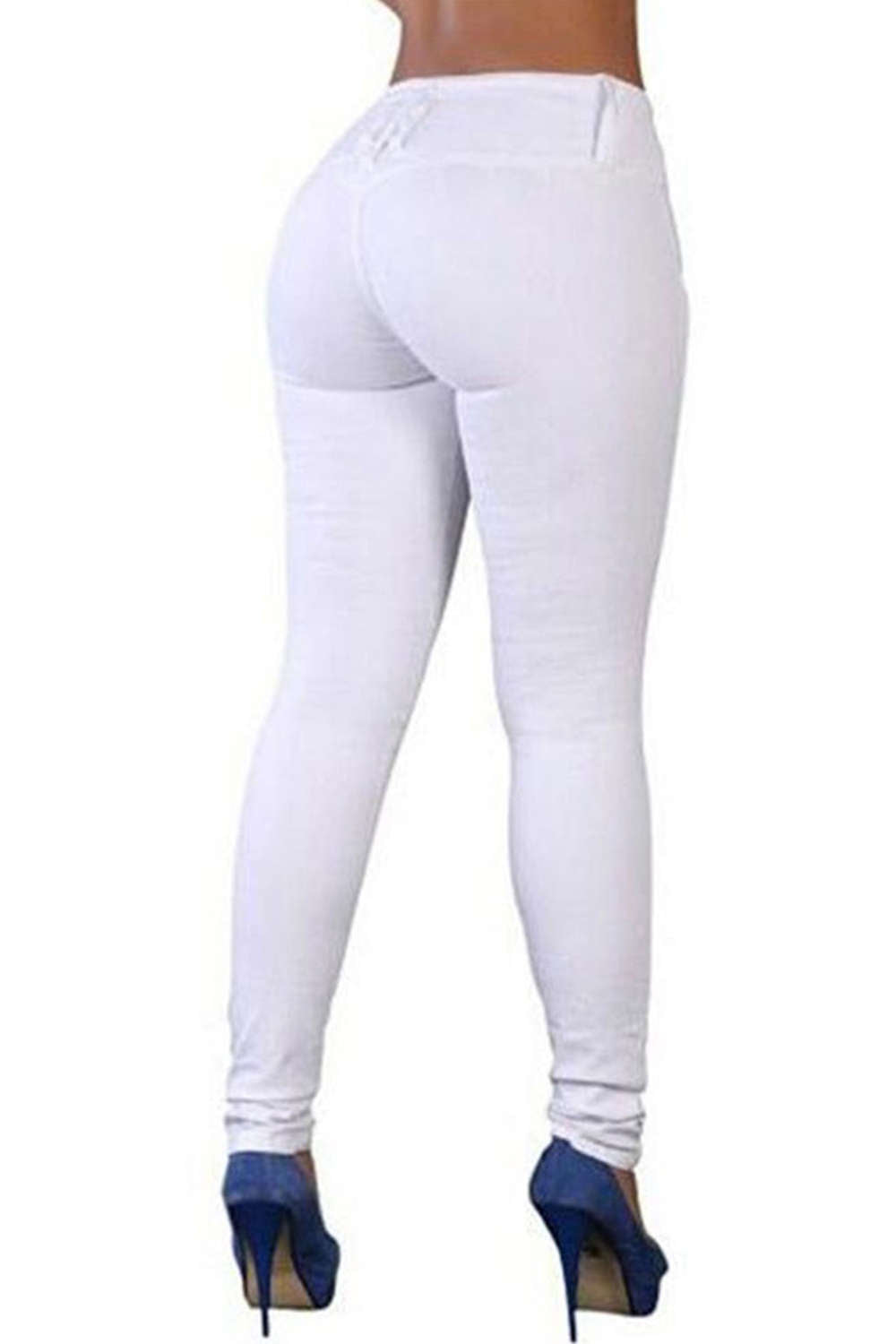 Iyasson Women Stretch Cotton Butt Lift Skinny Leg Pants