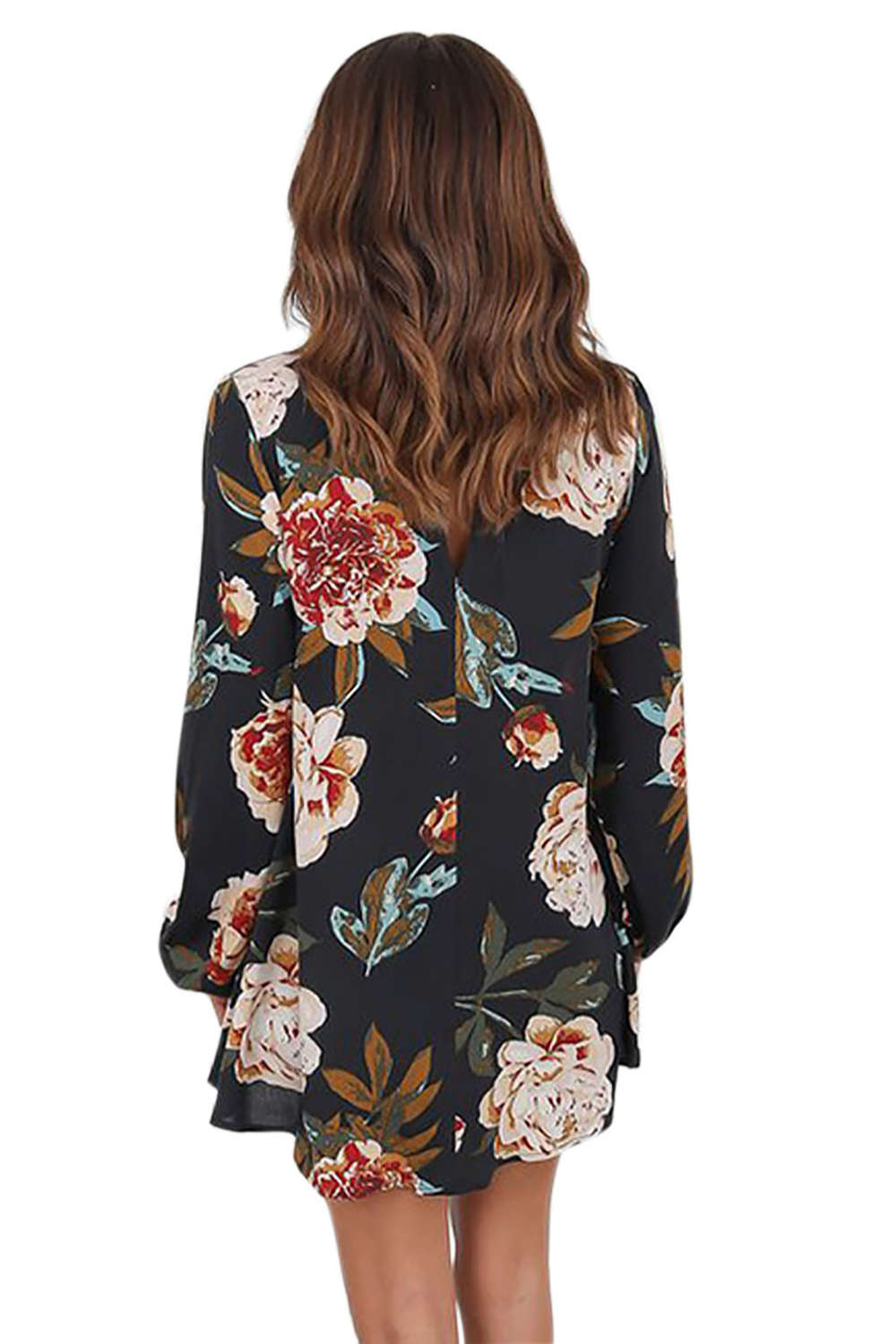 Iyasson Women Chiffon Summer Long Sleeve V Neck Plus Size Blouse