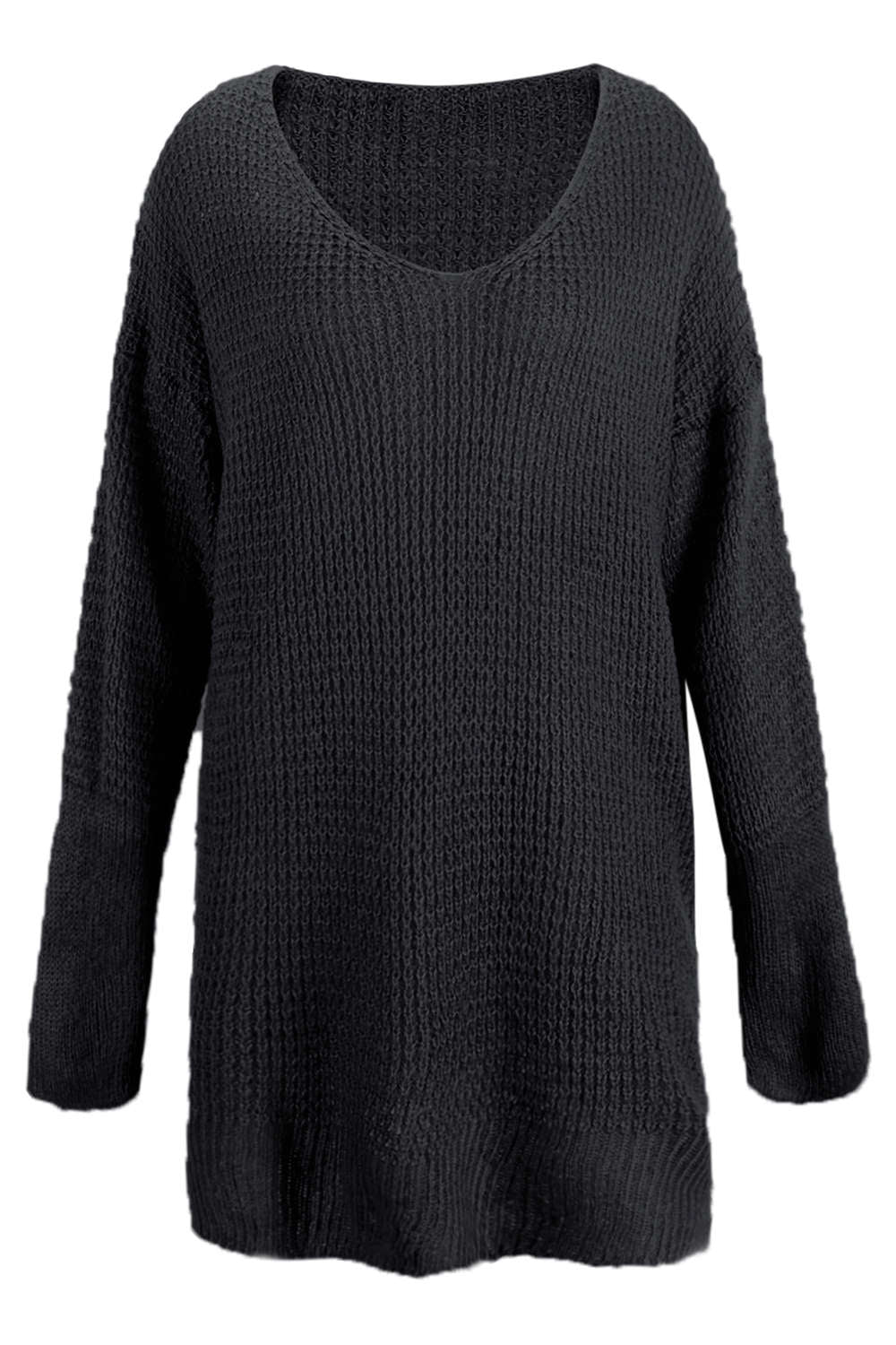 Iyasson Women Oversized V Neck Jumper