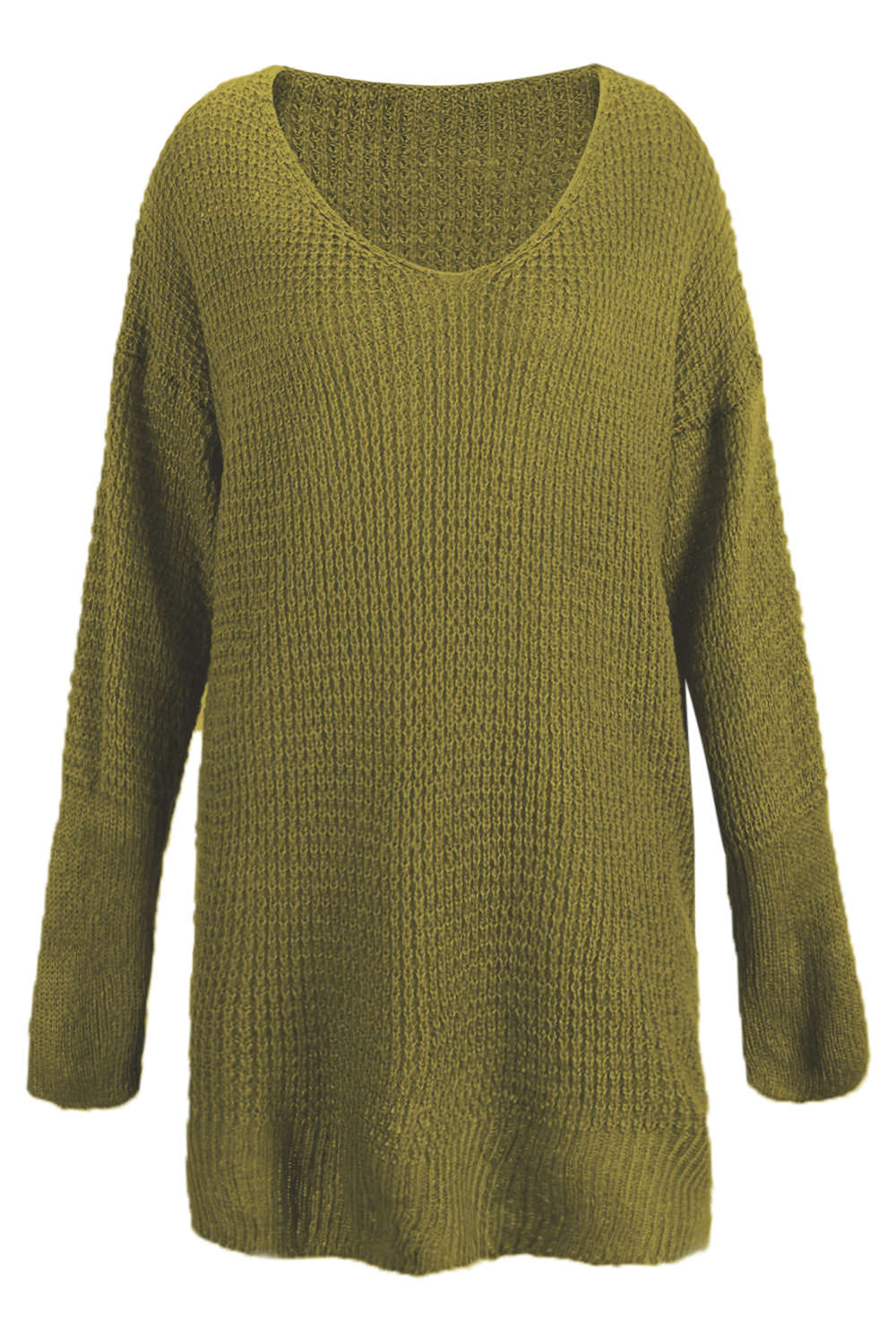 Iyasson Women Oversized V Neck Jumper