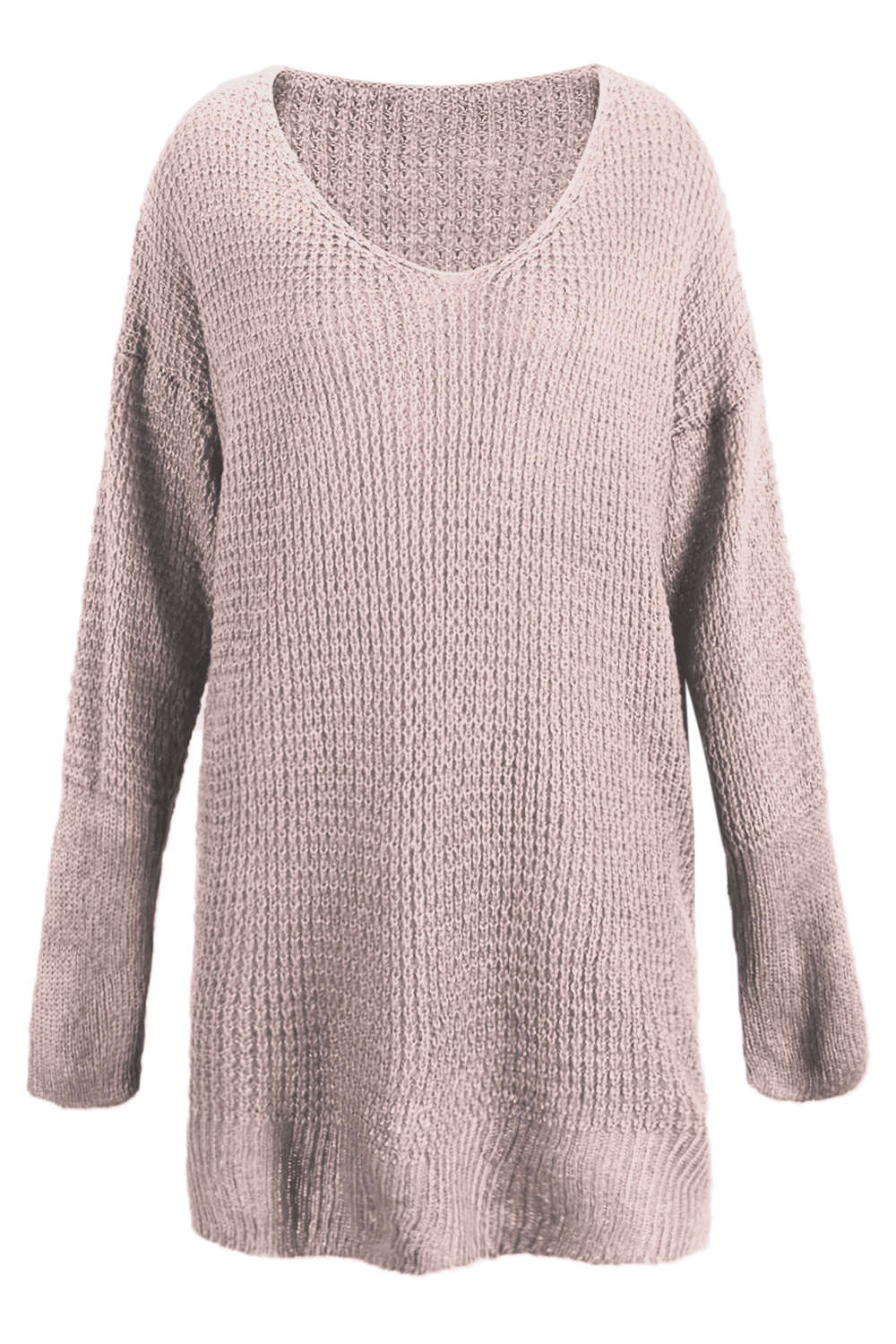 Iyasson Women Oversized V Neck Jumper