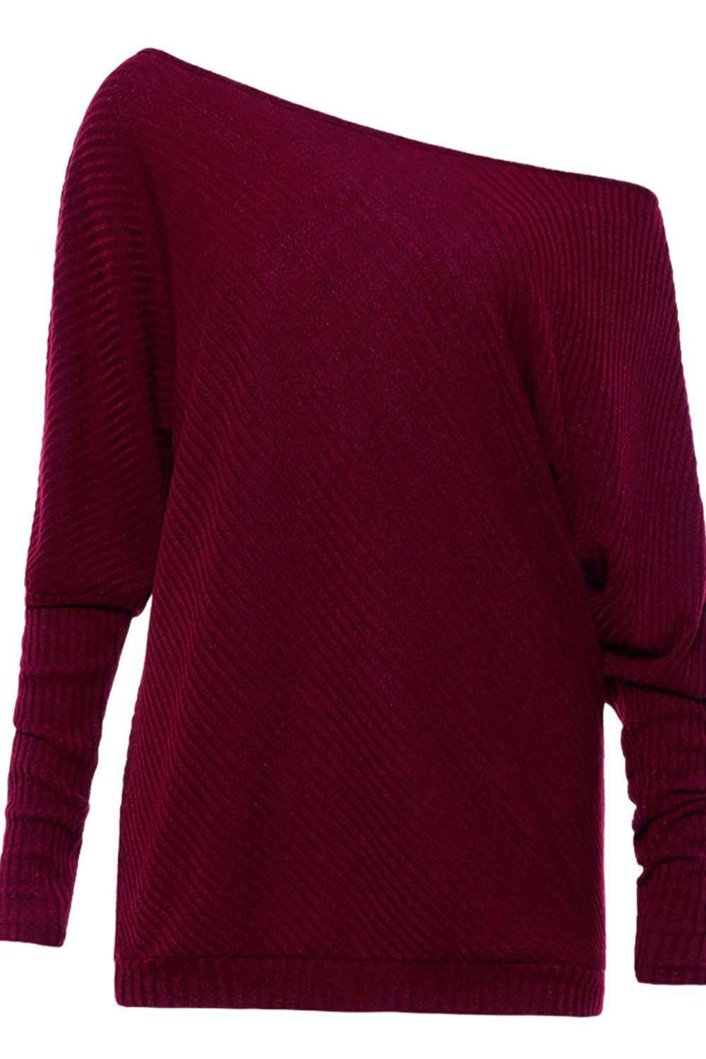 Iyasson Off Shoulder Batwing Sleeve Jumper