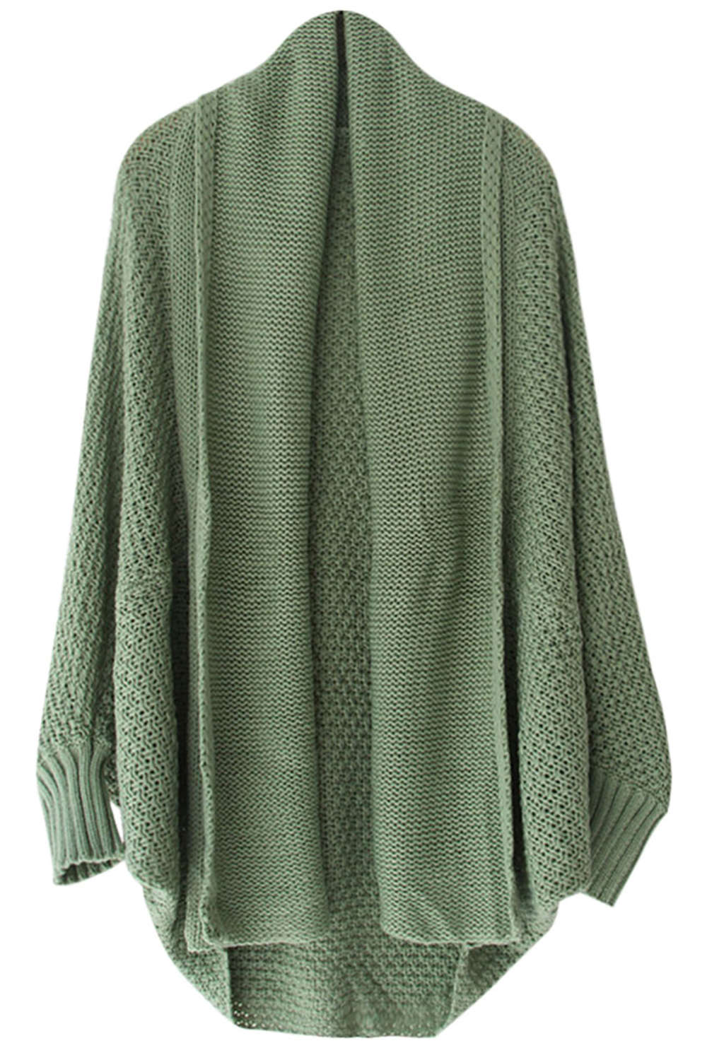 Iyasson Chunky Rib Batwing Sleeve Cardigan