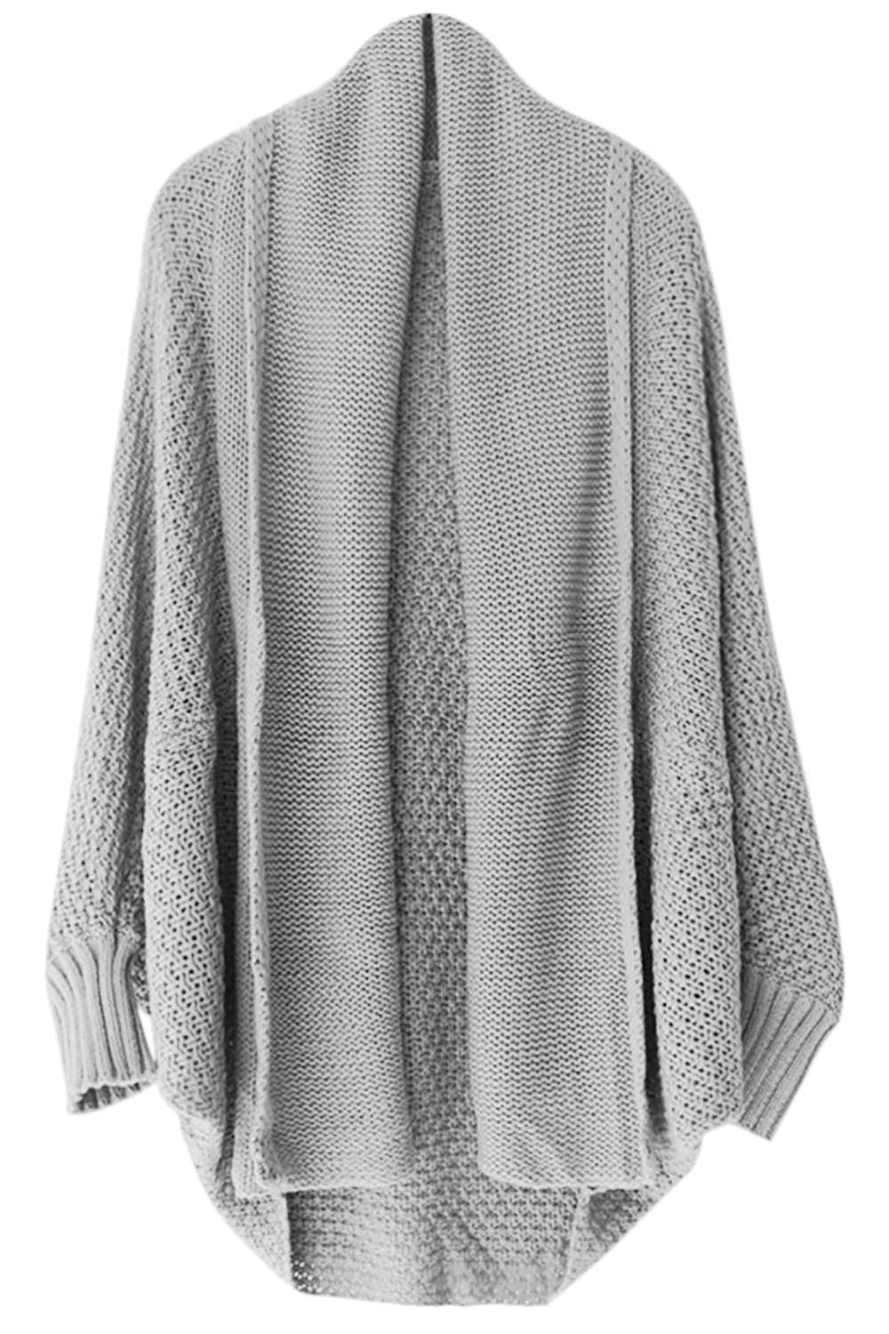 Iyasson Chunky Rib Batwing Sleeve Cardigan