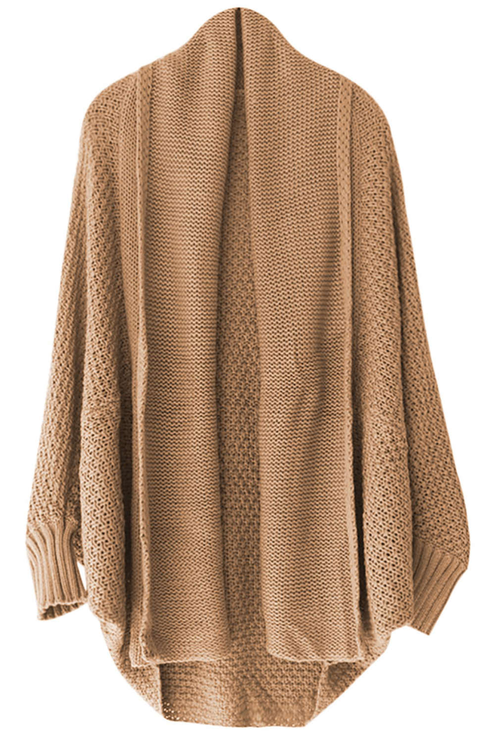 Iyasson Chunky Rib Batwing Sleeve Cardigan