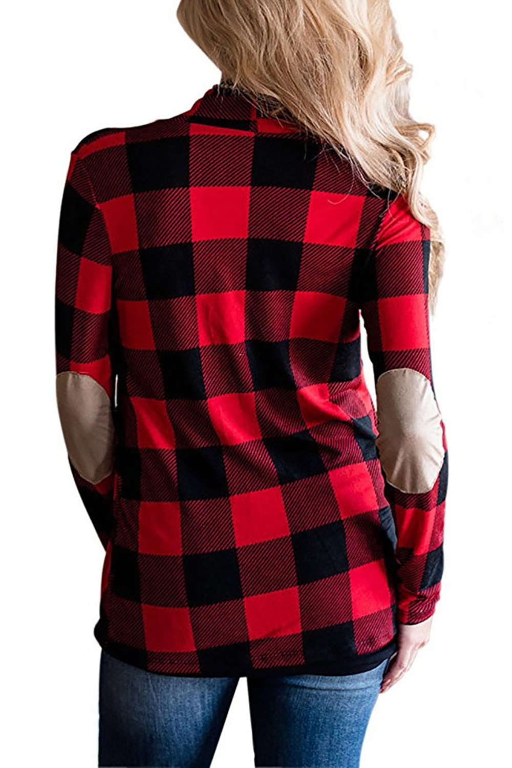 Iyasson Open-Front Sport Plaid Outwear
