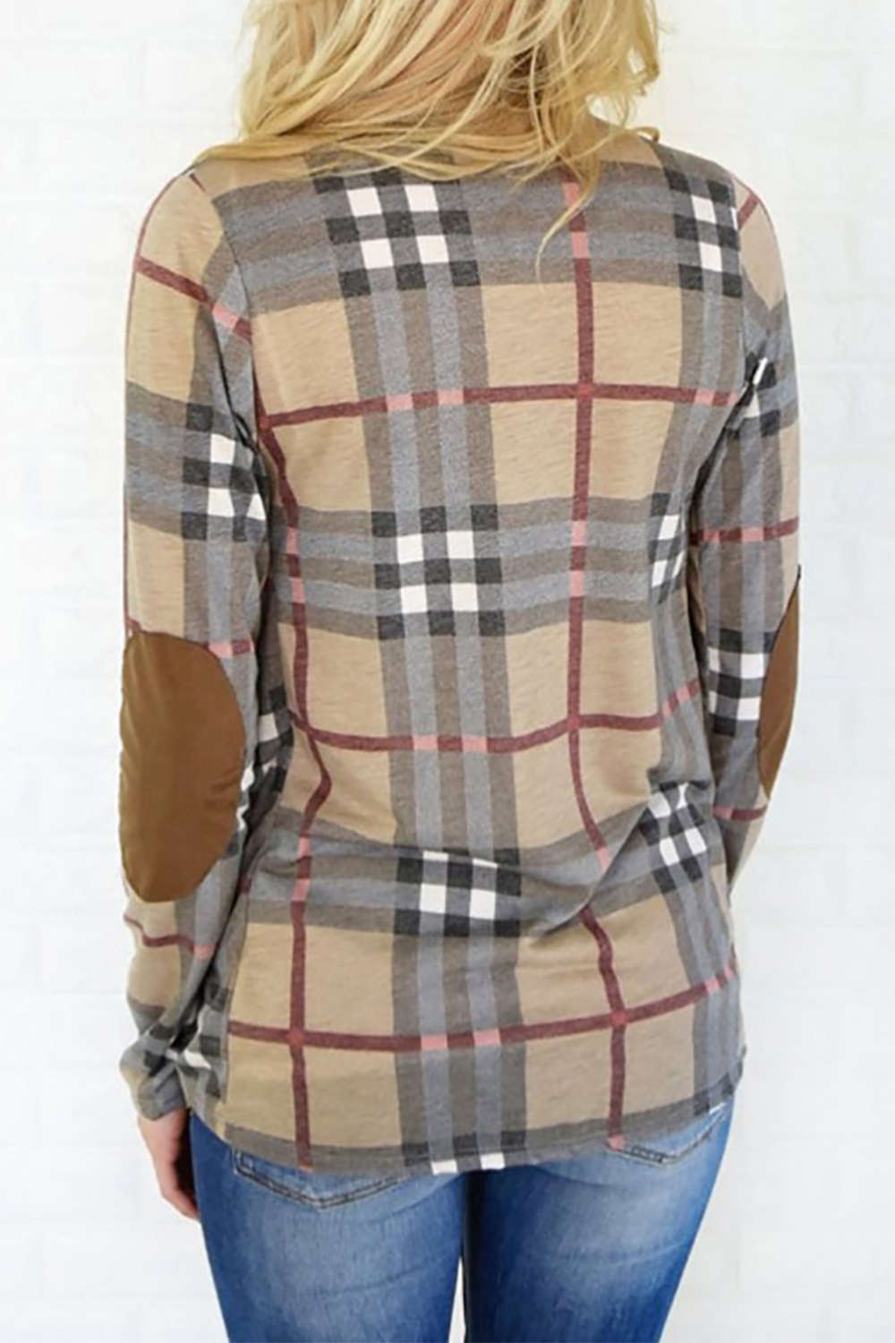 Iyasson Plaid Long Sleeve Open Front Cardigan
