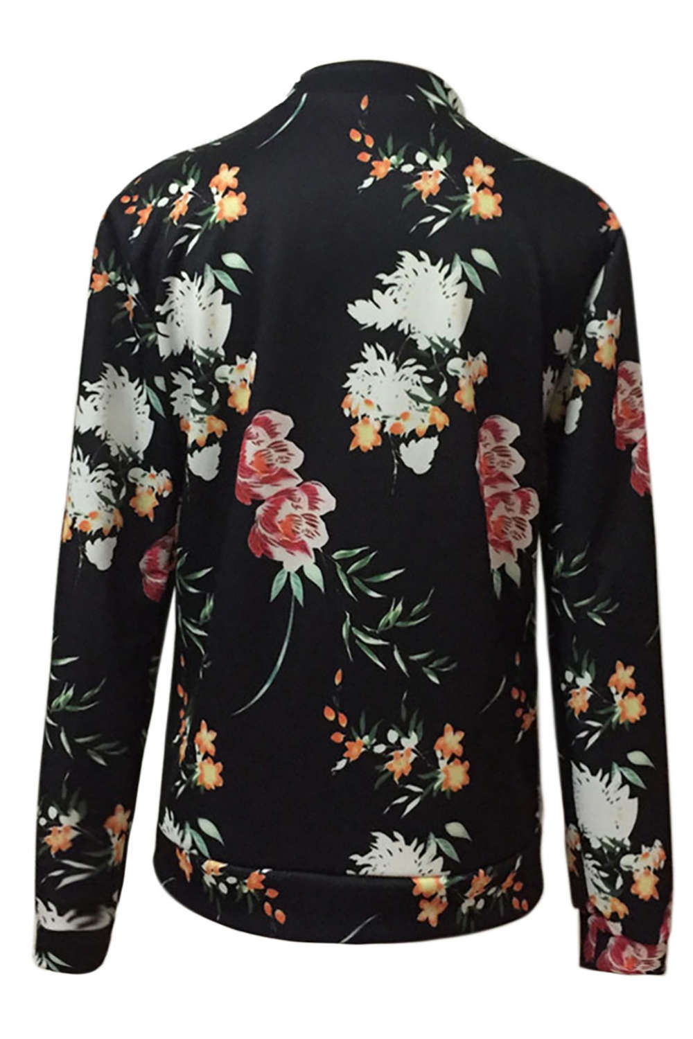 Iyasson Floral Printed Bomber Jacket