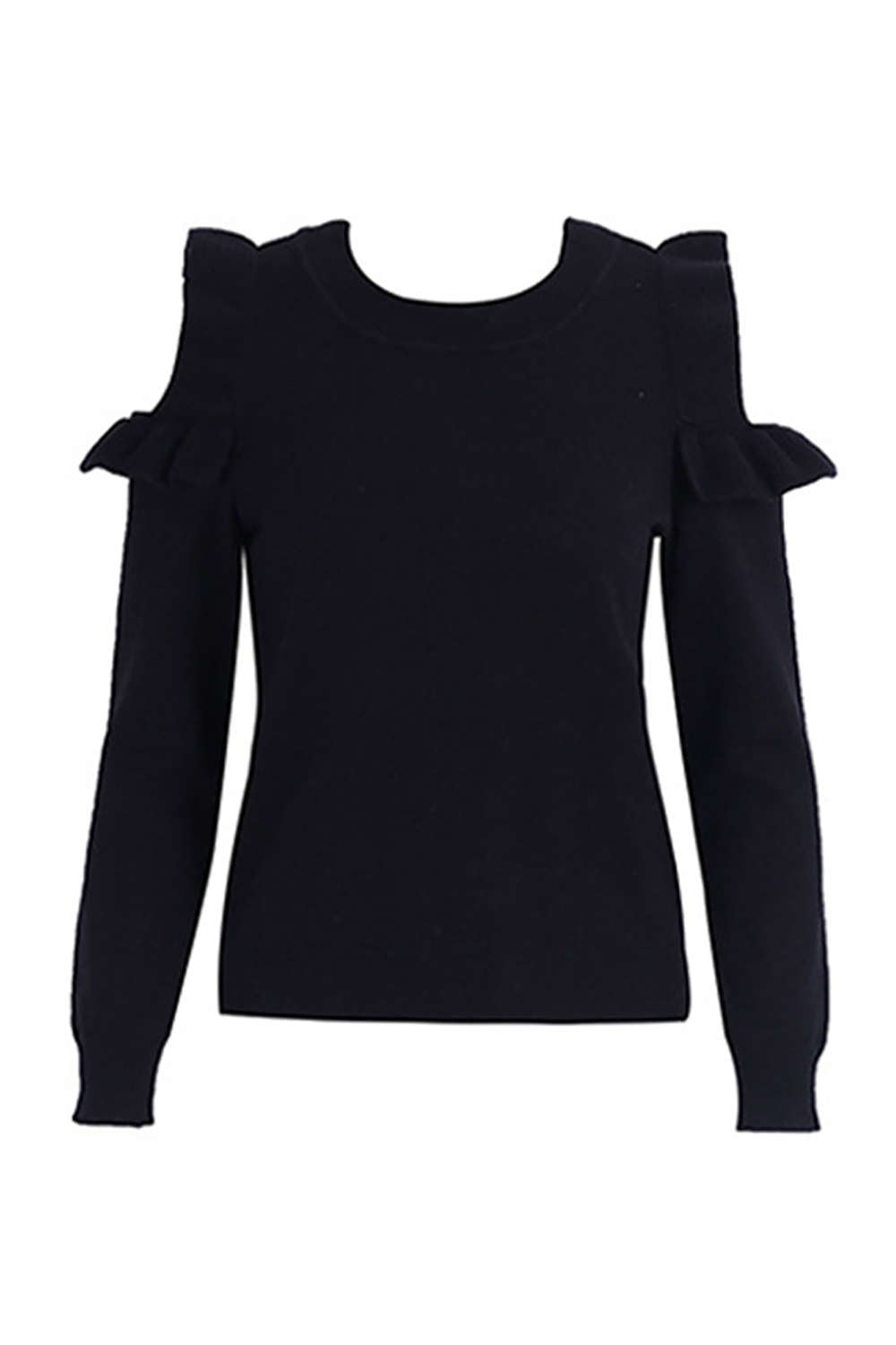 Iyasson Ruffle Cold Shoulder Top