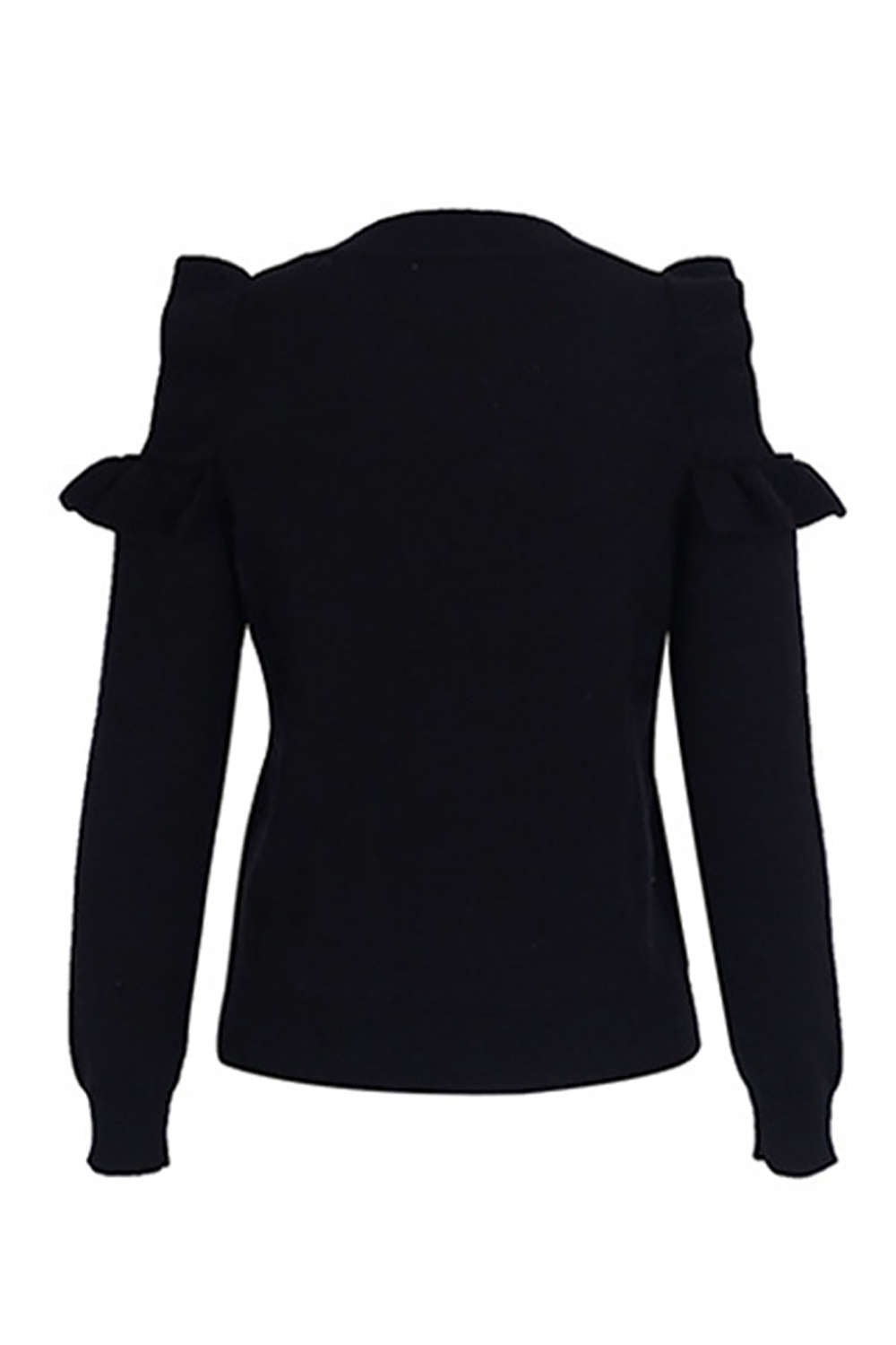 Iyasson Ruffle Cold Shoulder Top