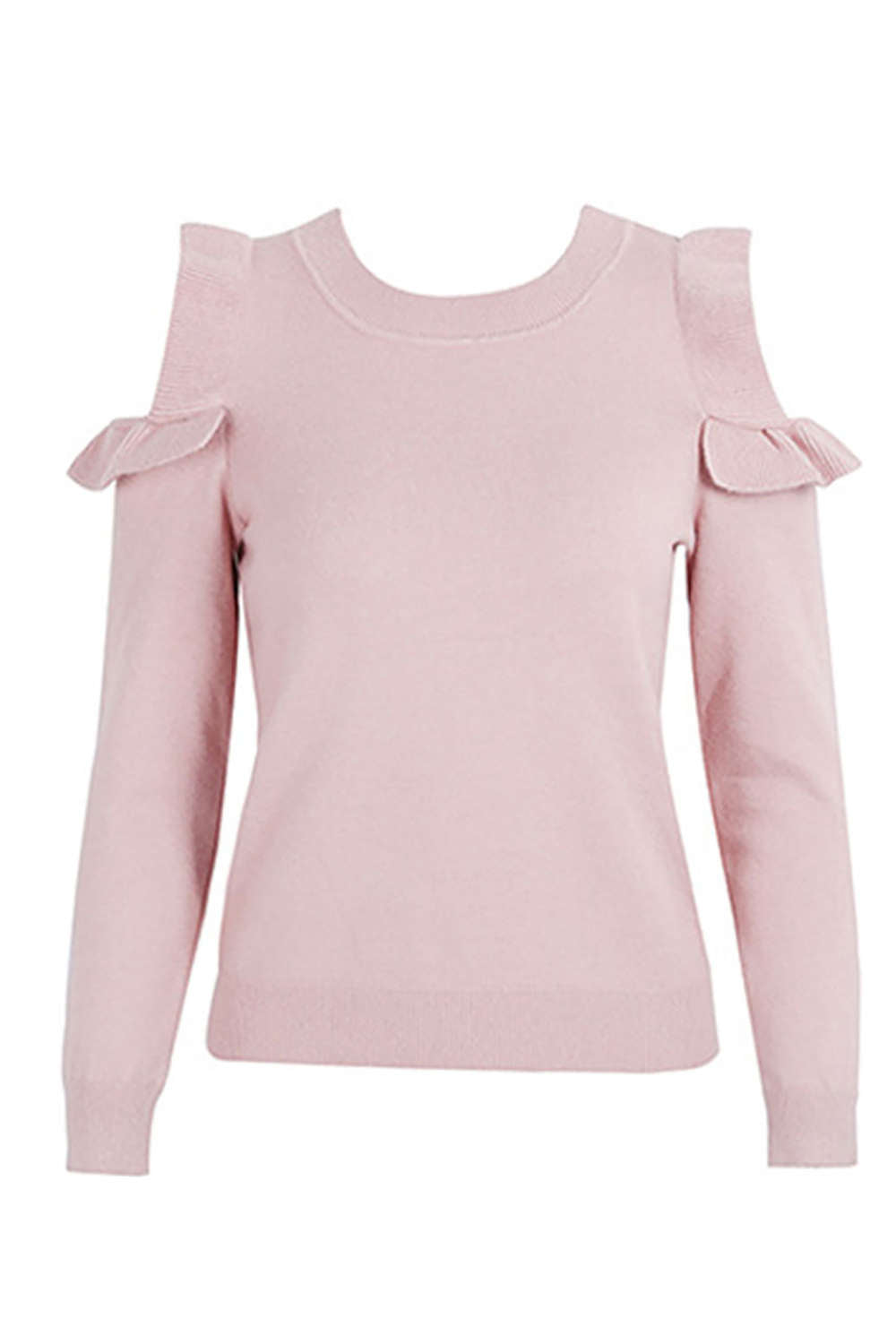 Iyasson Ruffle Cold Shoulder Top