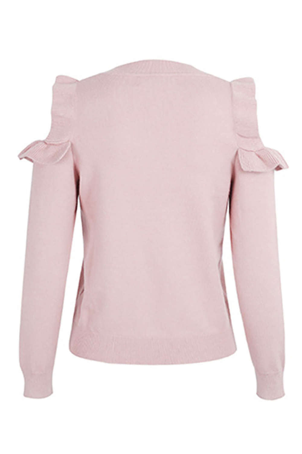 Iyasson Ruffle Cold Shoulder Top