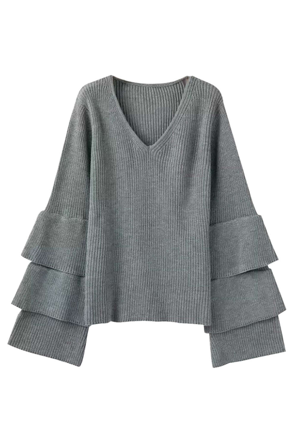Iyasson Only Ruffle Layered Sleeve Jumper