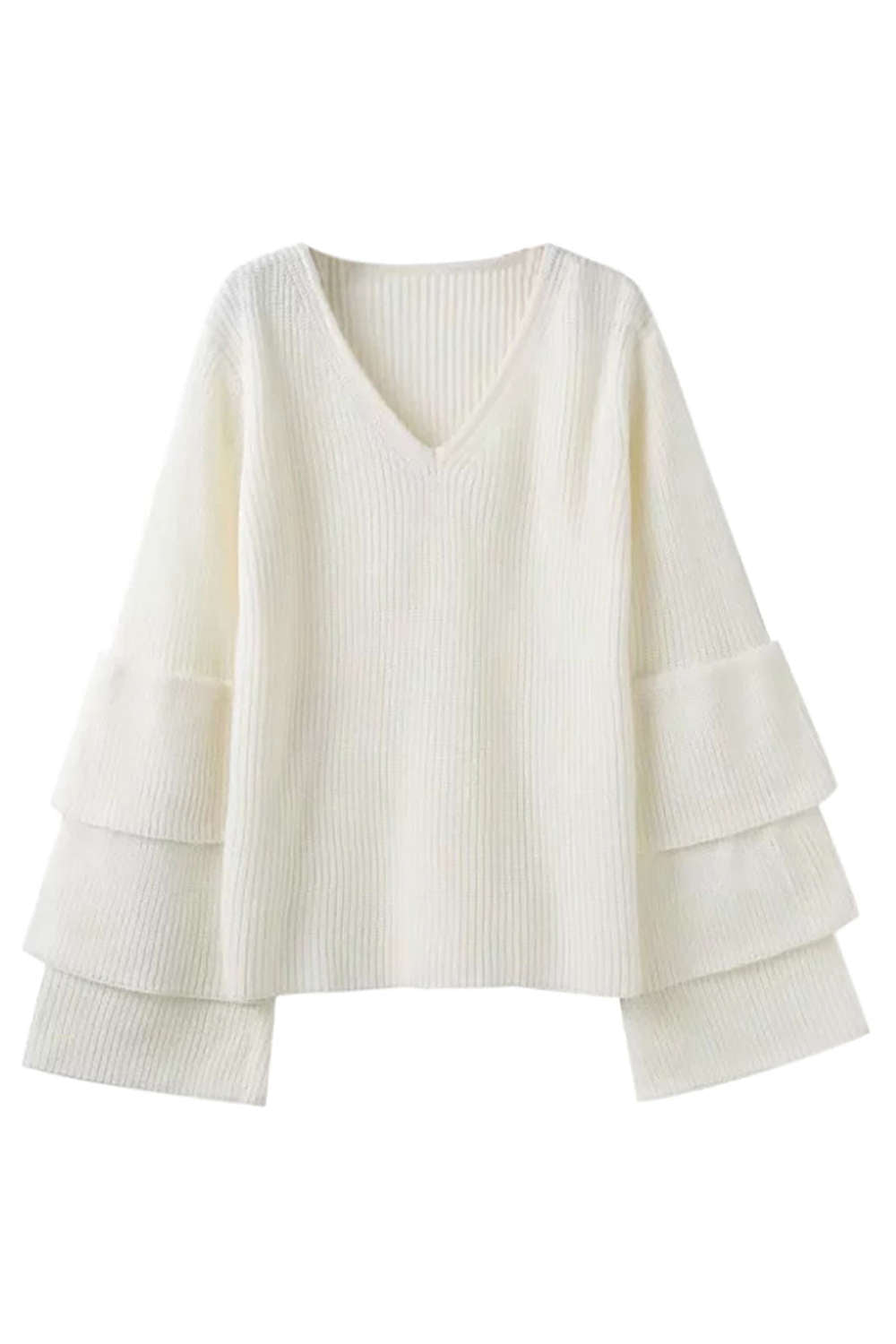Iyasson Only Ruffle Layered Sleeve Jumper