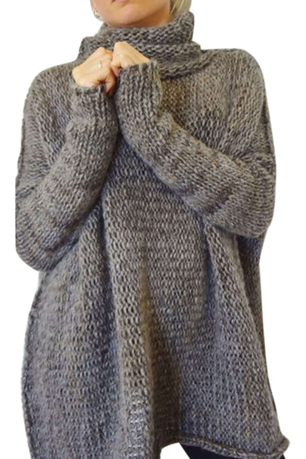 Iyasson Oversized High Neck Jumper