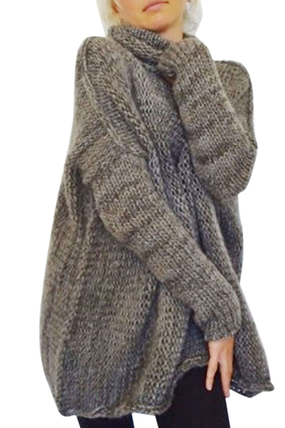 Iyasson Oversized High Neck Jumper