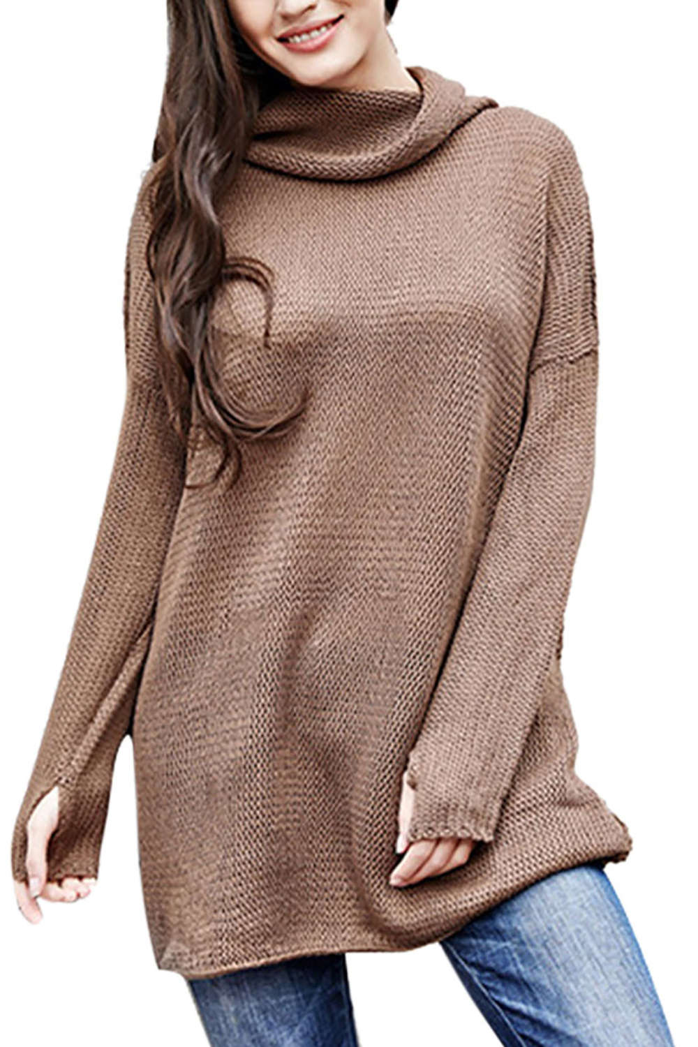 Iyasson Oversized High Neck Jumper