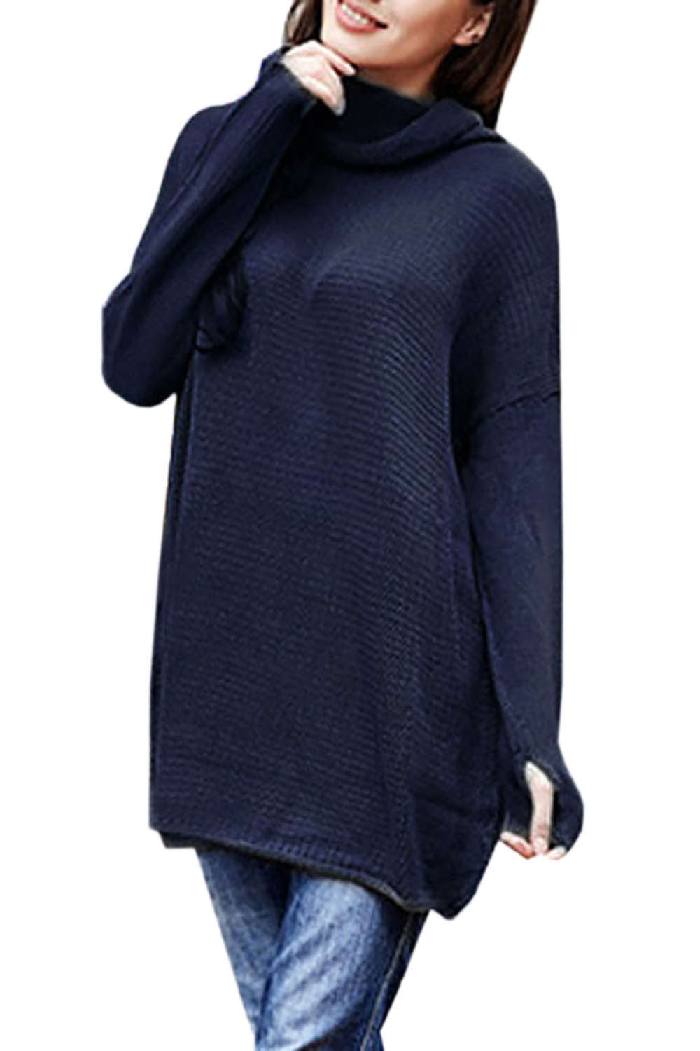 Iyasson Oversized High Neck Jumper