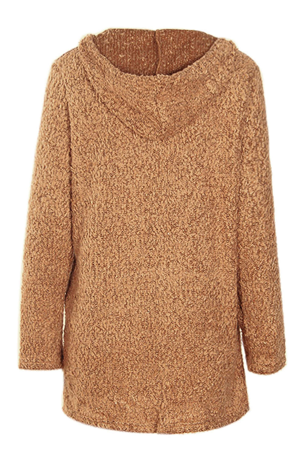 Iyasson Hooded Chunky Loop Knit Cardigan