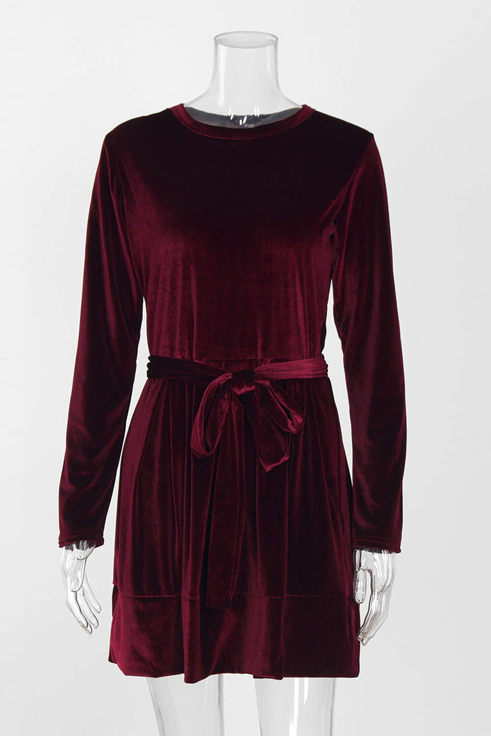 Iyasson Women Velvet Mini Dress