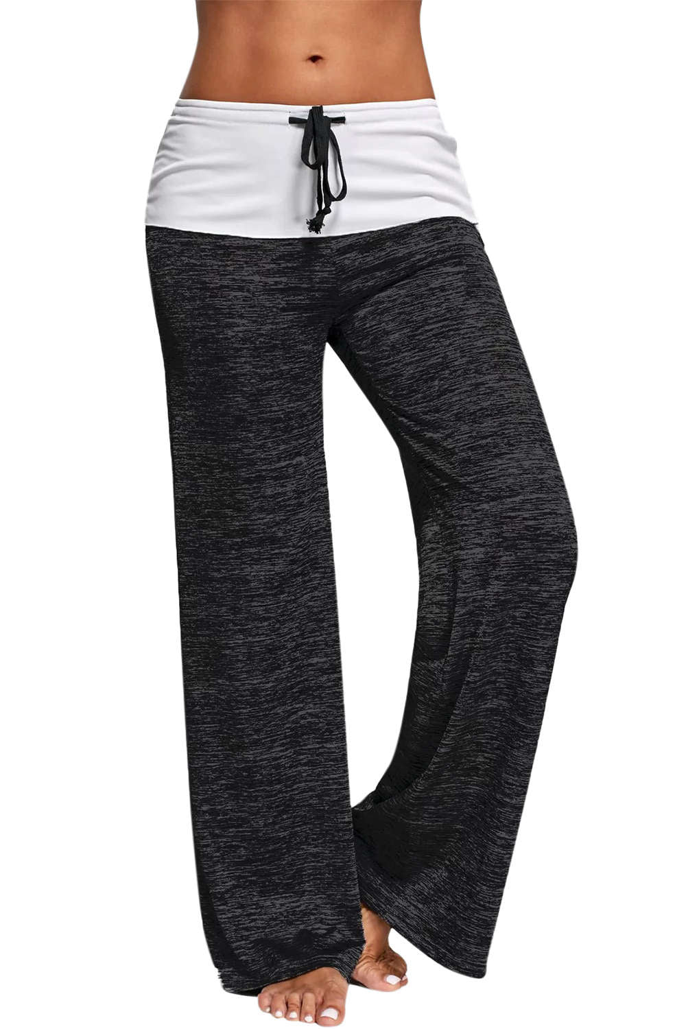 Iyasson Drawstring High Waist Wide Leg Yoga Pants