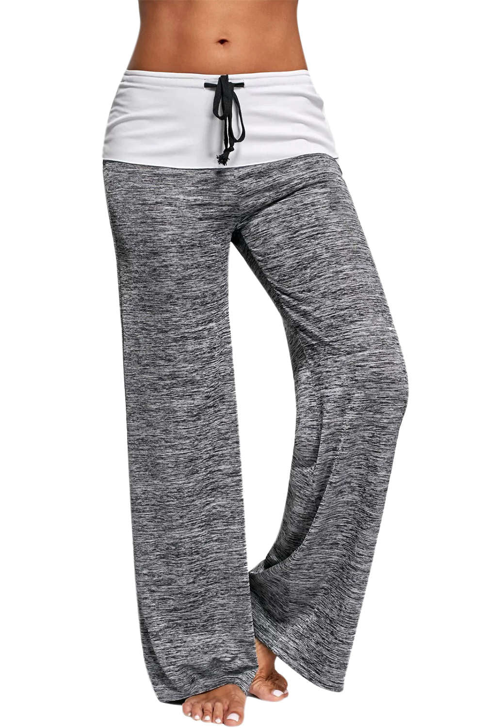 Iyasson Drawstring High Waist Wide Leg Yoga Pants
