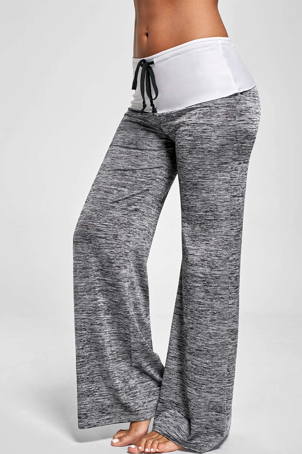 Iyasson Drawstring High Waist Wide Leg Yoga Pants