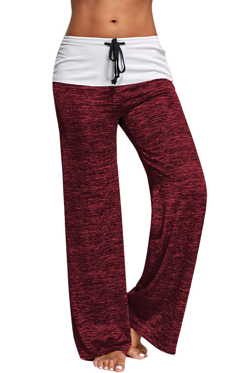 Iyasson Drawstring High Waist Wide Leg Yoga Pants