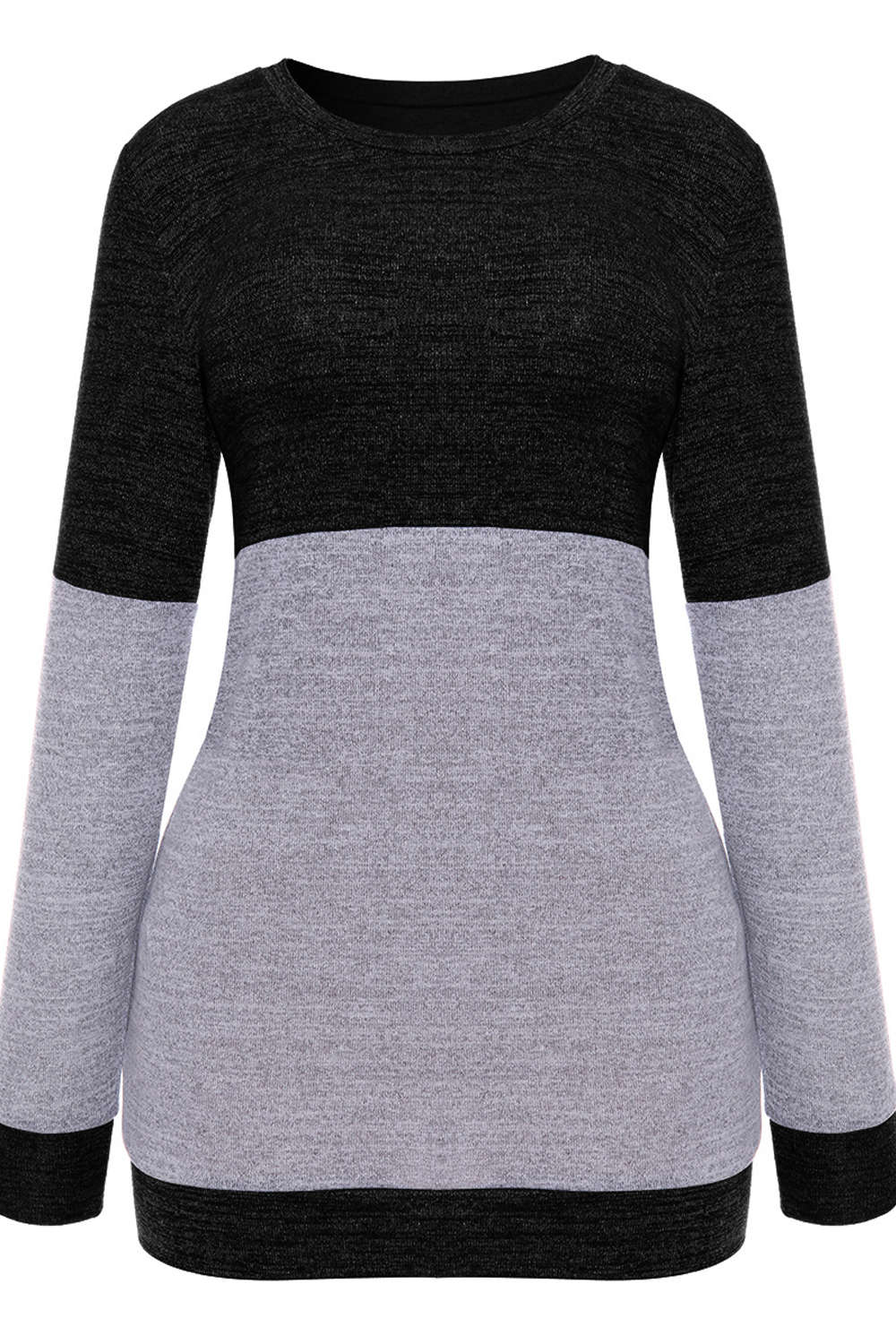 Iyasson Women's Long Sleeve T-Shirt Color Block Sweater