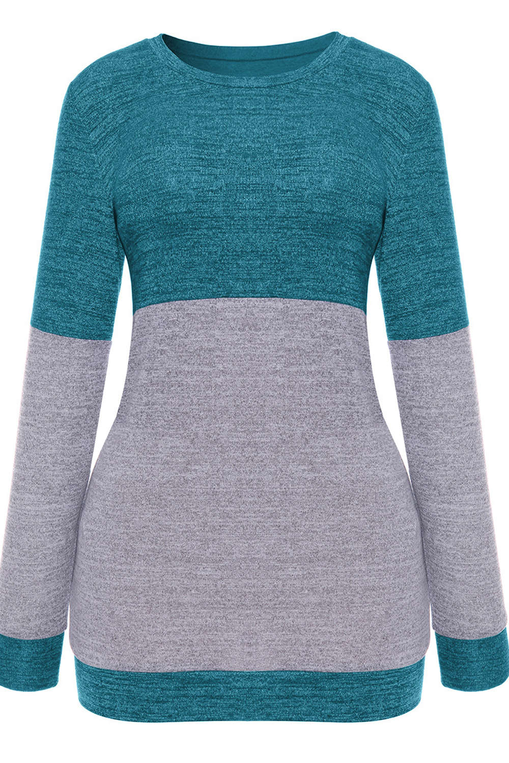 Iyasson Women's Long Sleeve T-Shirt Color Block Sweater