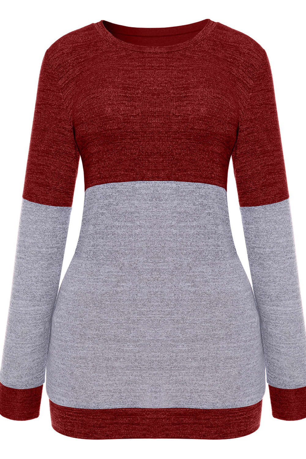 Iyasson Women's Long Sleeve T-Shirt Color Block Sweater