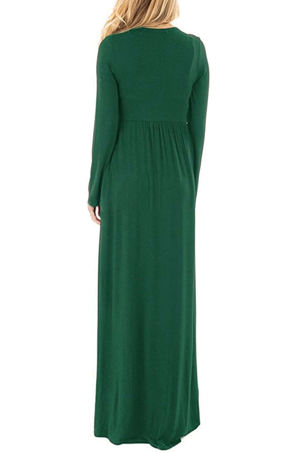 Iyasson Long Sleeve Maxi Dress with Pockets