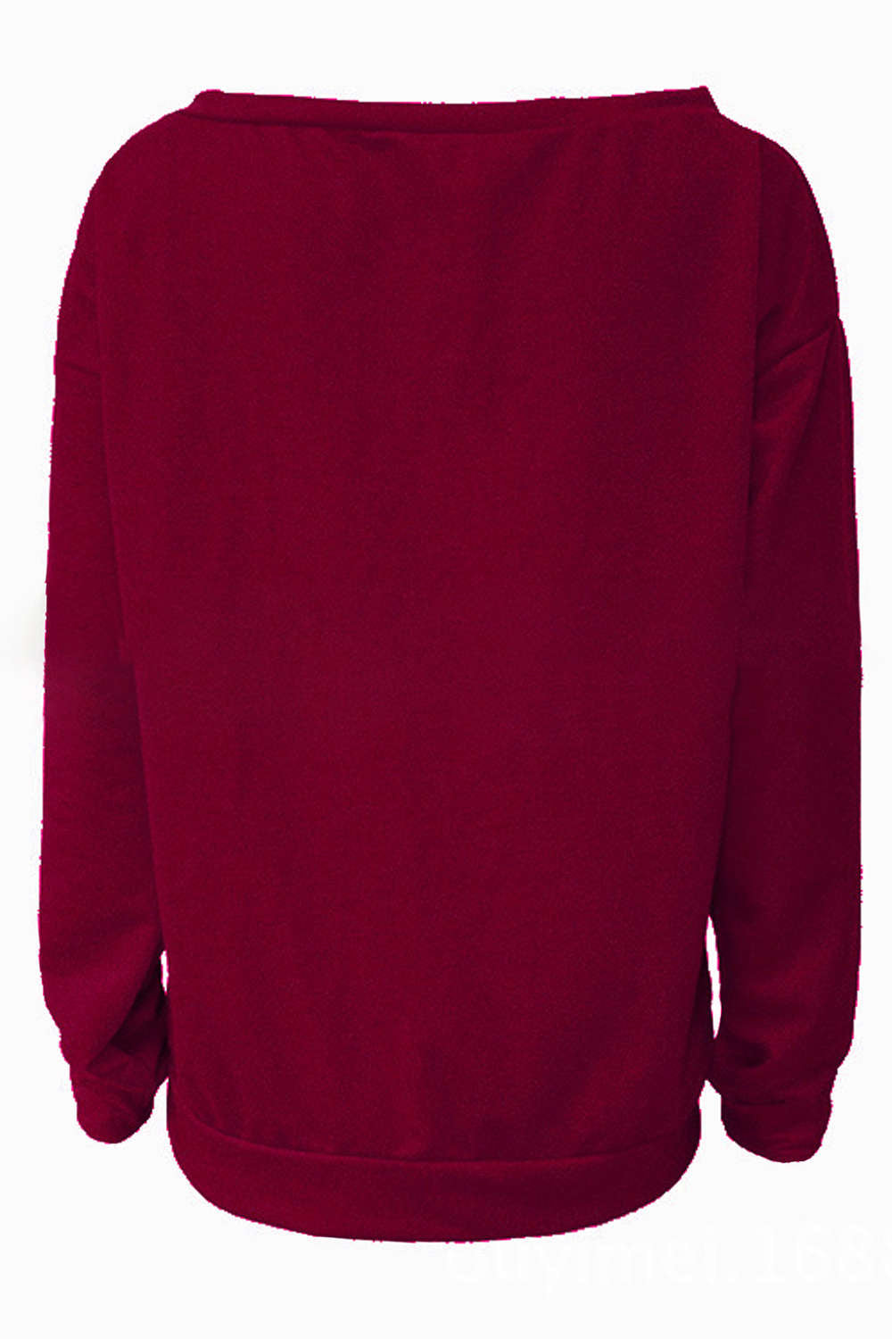 Iyasson Letter Print One Shoulder Pullover Sweatshirt