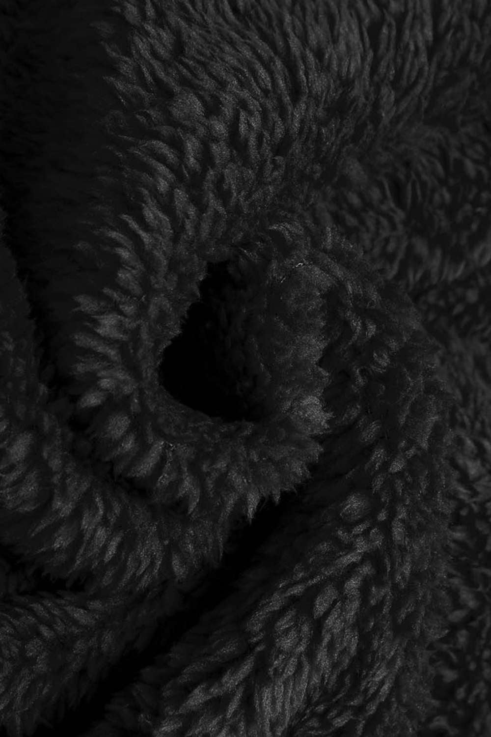 Iyasson Fuzzy Velvet Open Front Coat with Hood