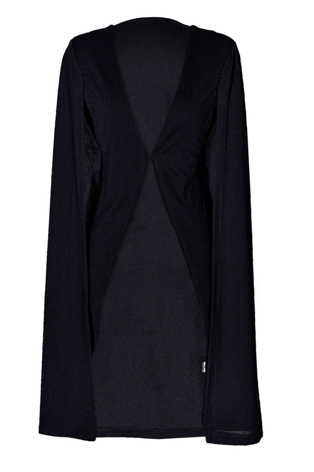Iyasson Open Front Cape with Pocket Trench Coat