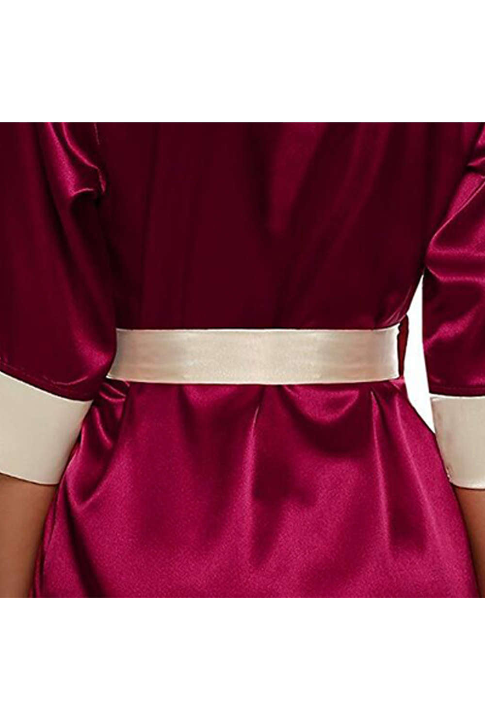 Iyasson Half Sleeves Lace Kimono Robe