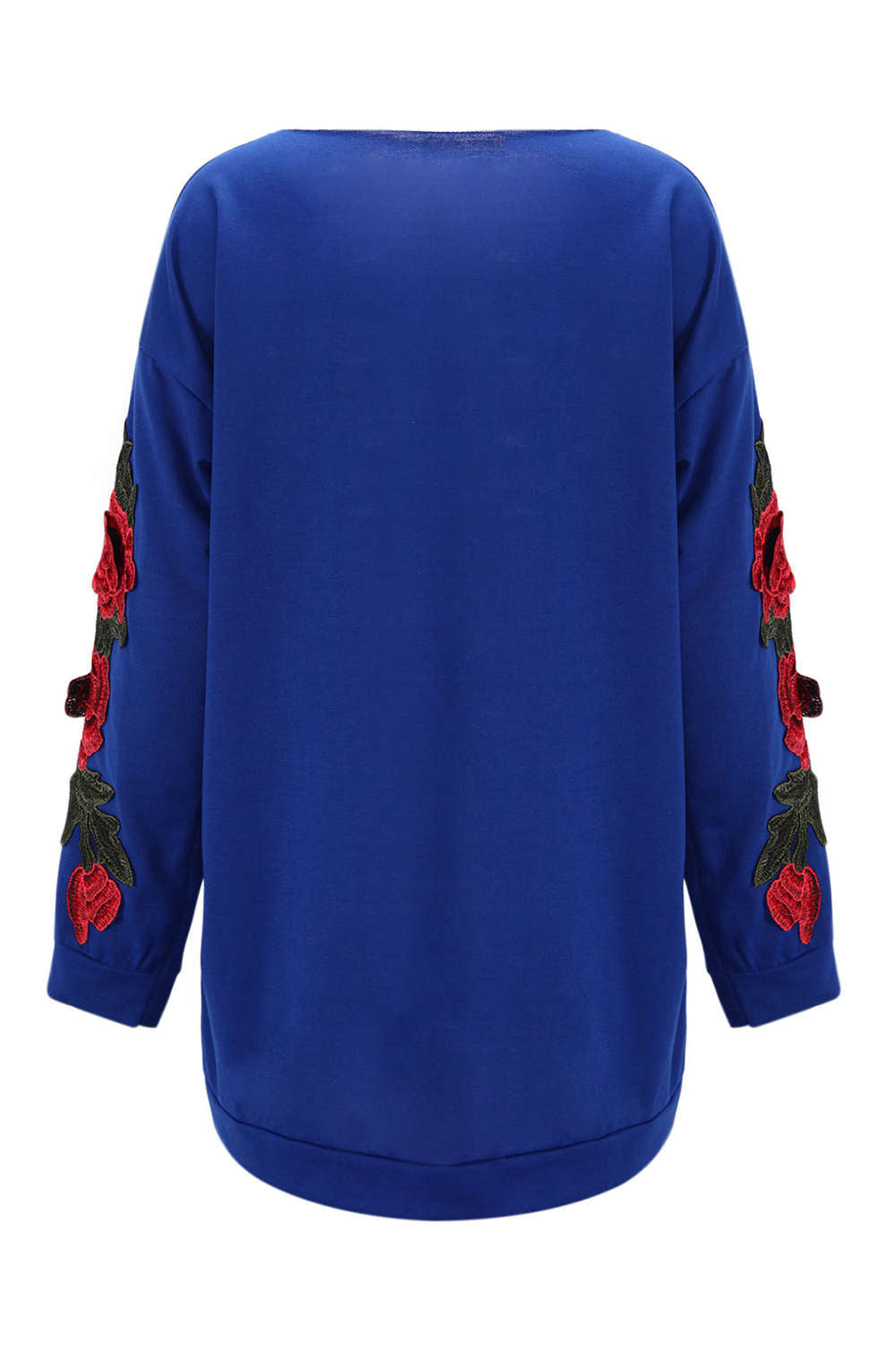 Iyasson Flora Embroidery One-shoulder Hoodie