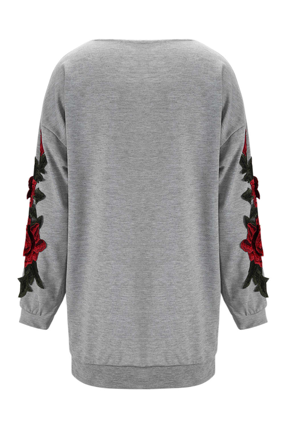 Iyasson Flora Embroidery One-shoulder Hoodie