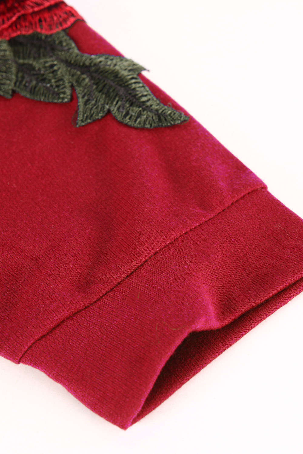 Iyasson Flora Embroidery One-shoulder Hoodie