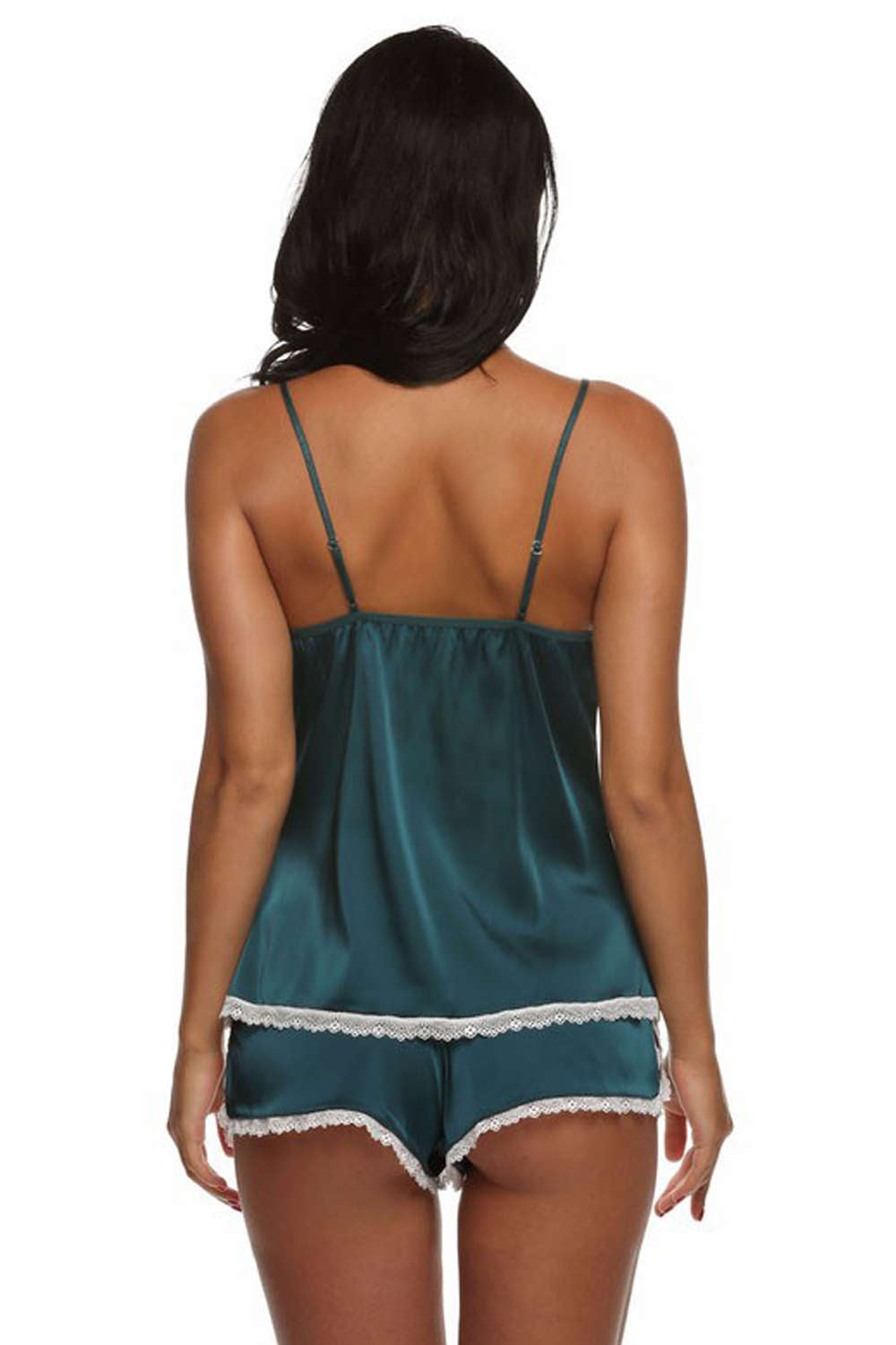 Iyasson Silk V-Neck Cami & Silk Shorts
