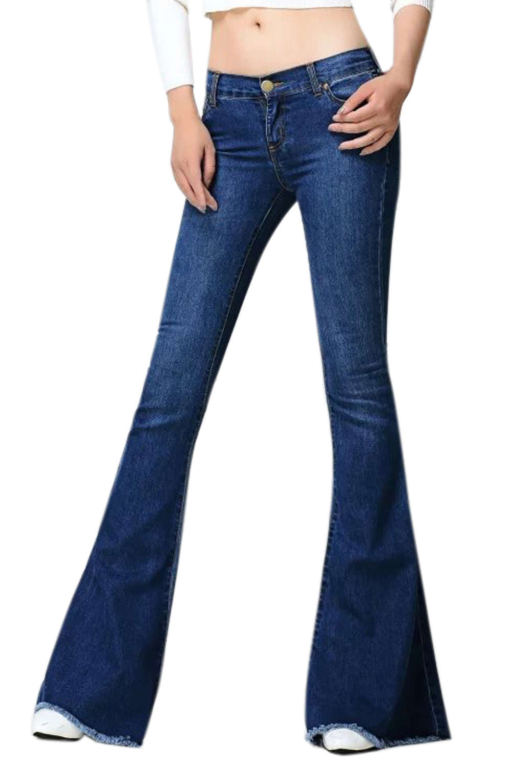 Iyasson Women's Vintage Flare Jeans