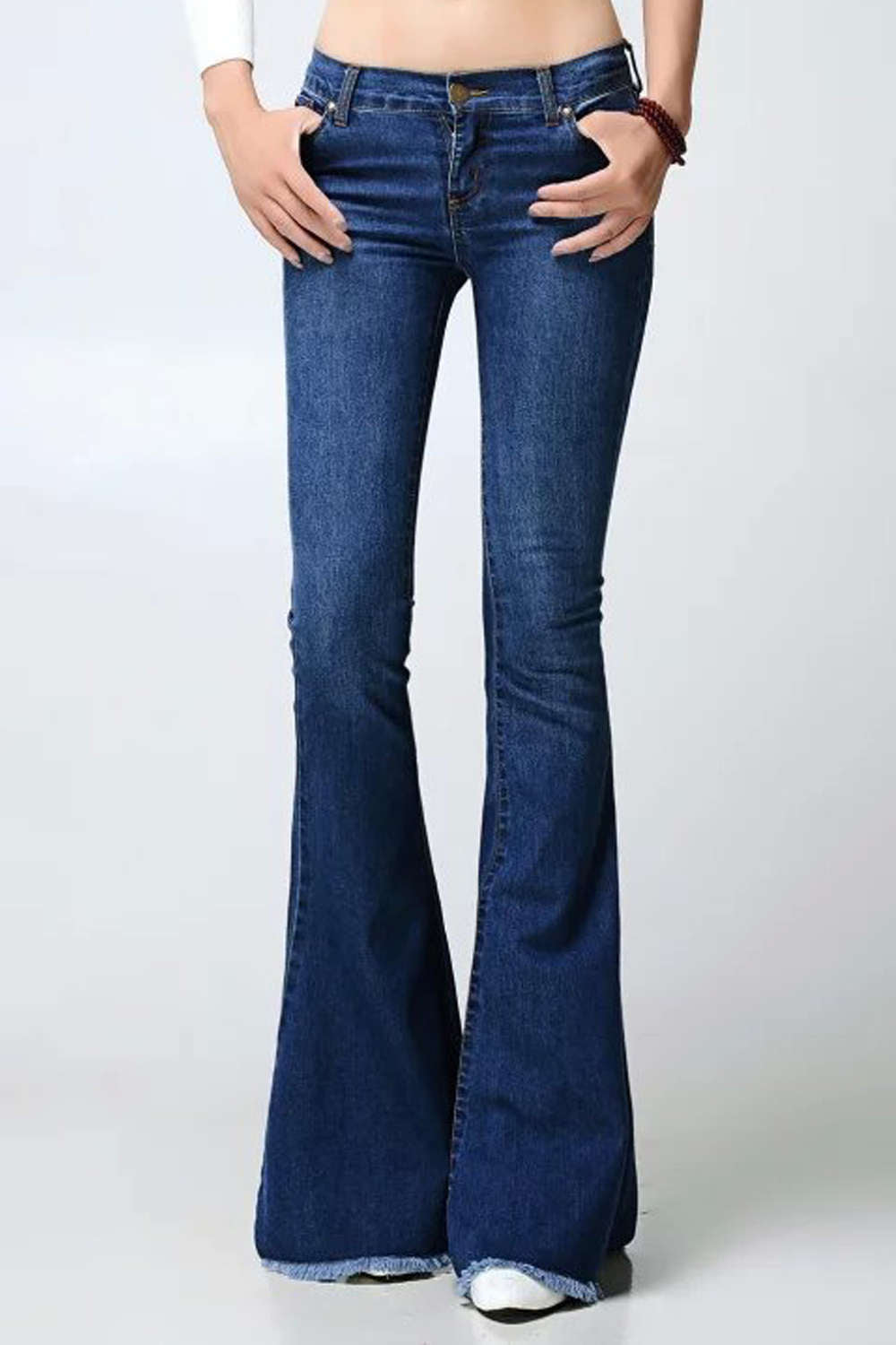 Iyasson Women's Vintage Flare Jeans