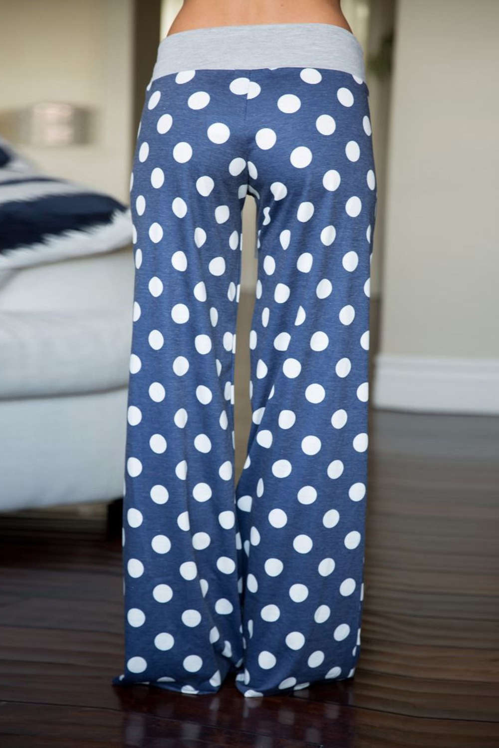 Iyasson Women's Loose Stripe Home Pants