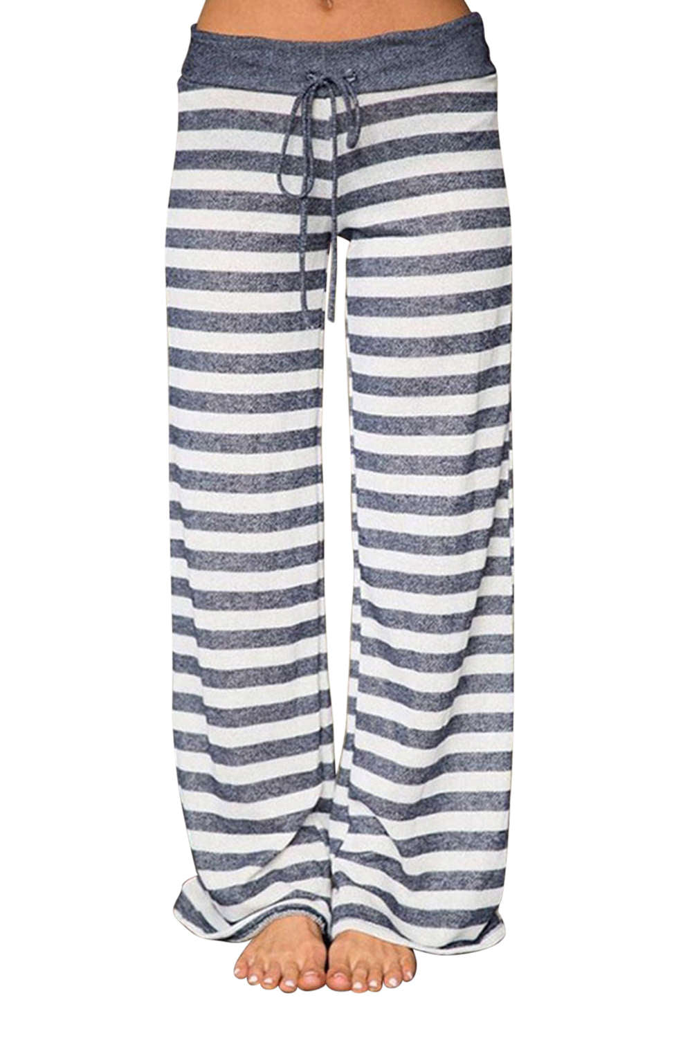 Iyasson Women's Loose Stripe Home Pants