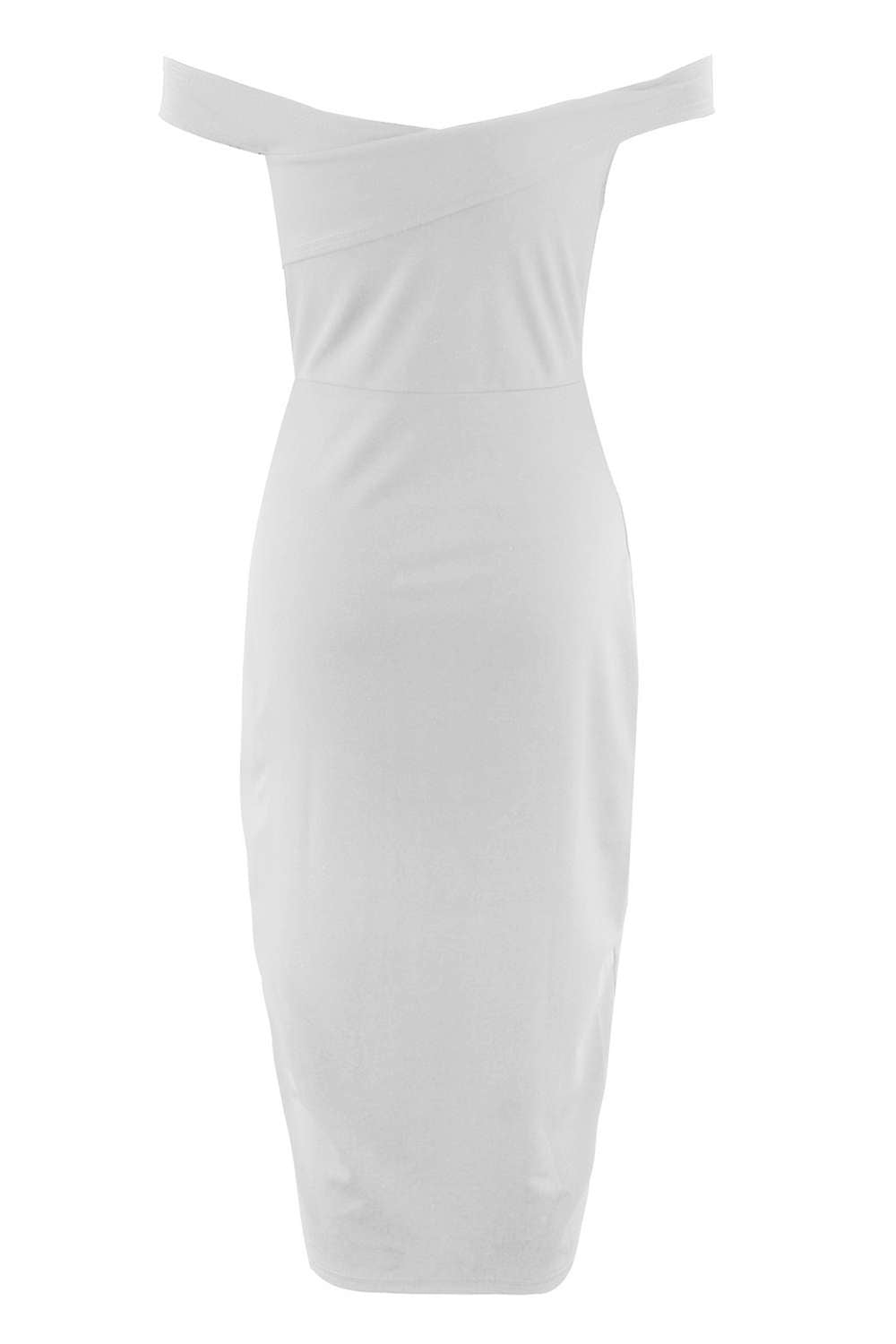 Iyasson Off-the-shoulder Silhouette Front-Slit Dress